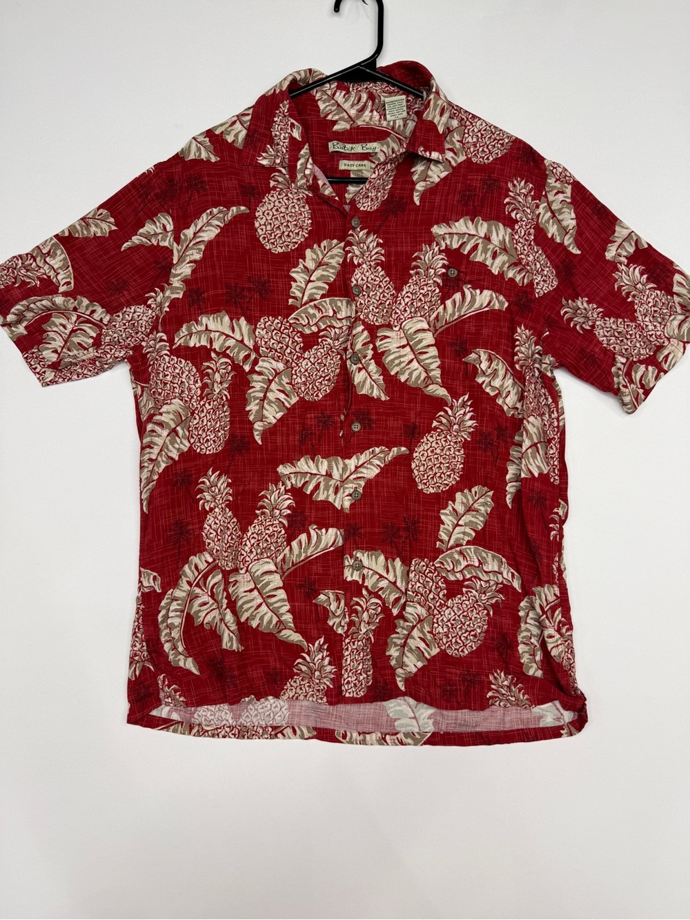 Batik Bay Red Pineapple Hawaiian Print Shirt